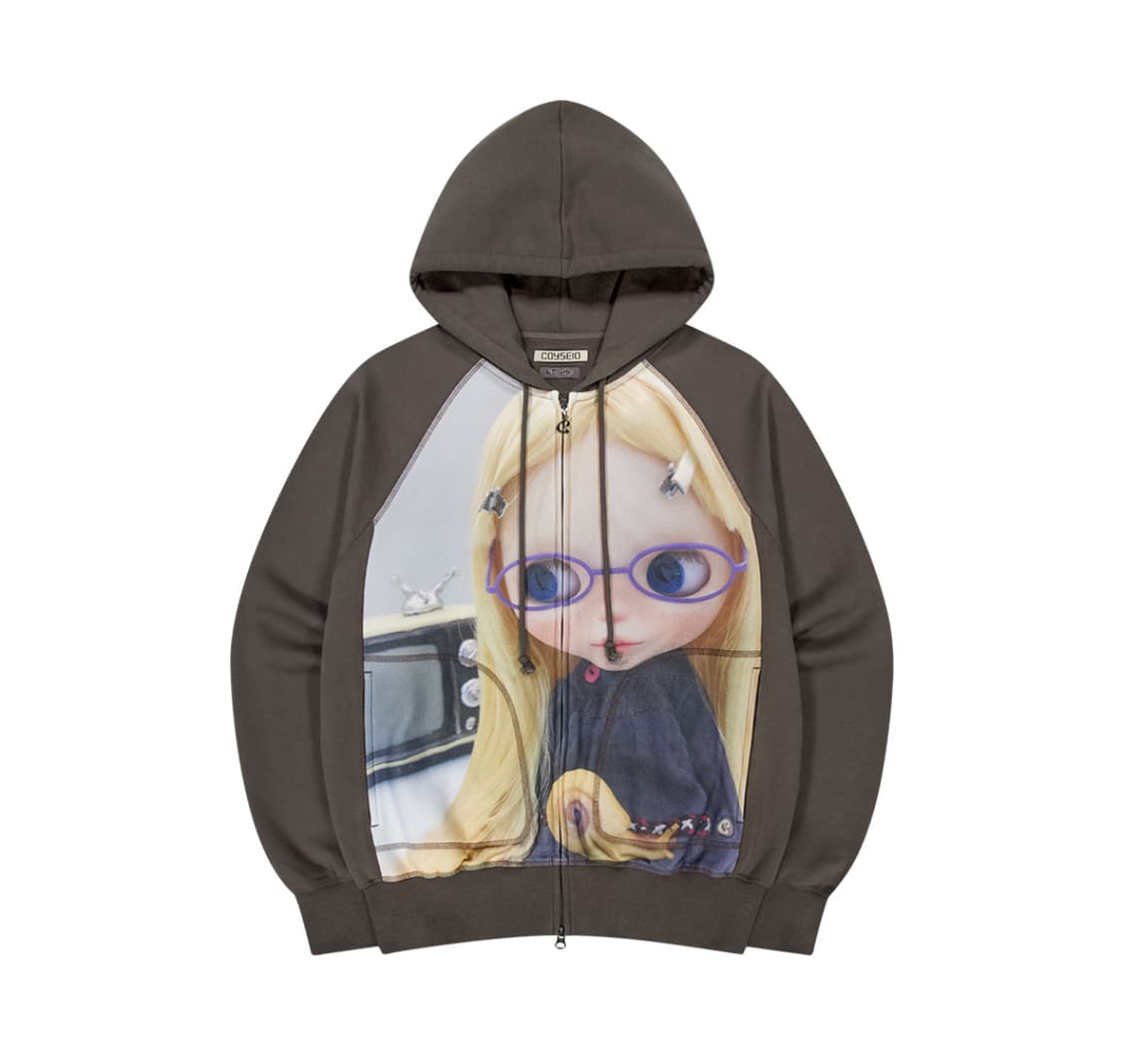 코이세이오 브라이스 후드집업 브라운 상품이미지1