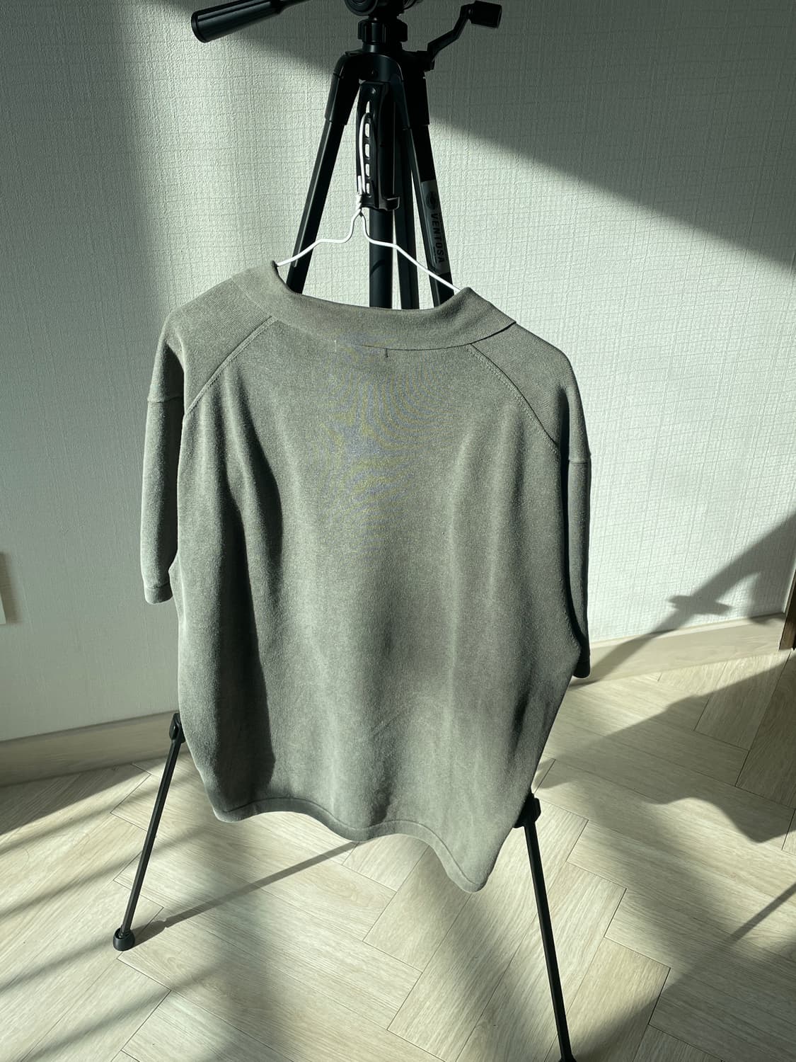 자라 남자 반팔 니트 워싱올리브 상품이미지2