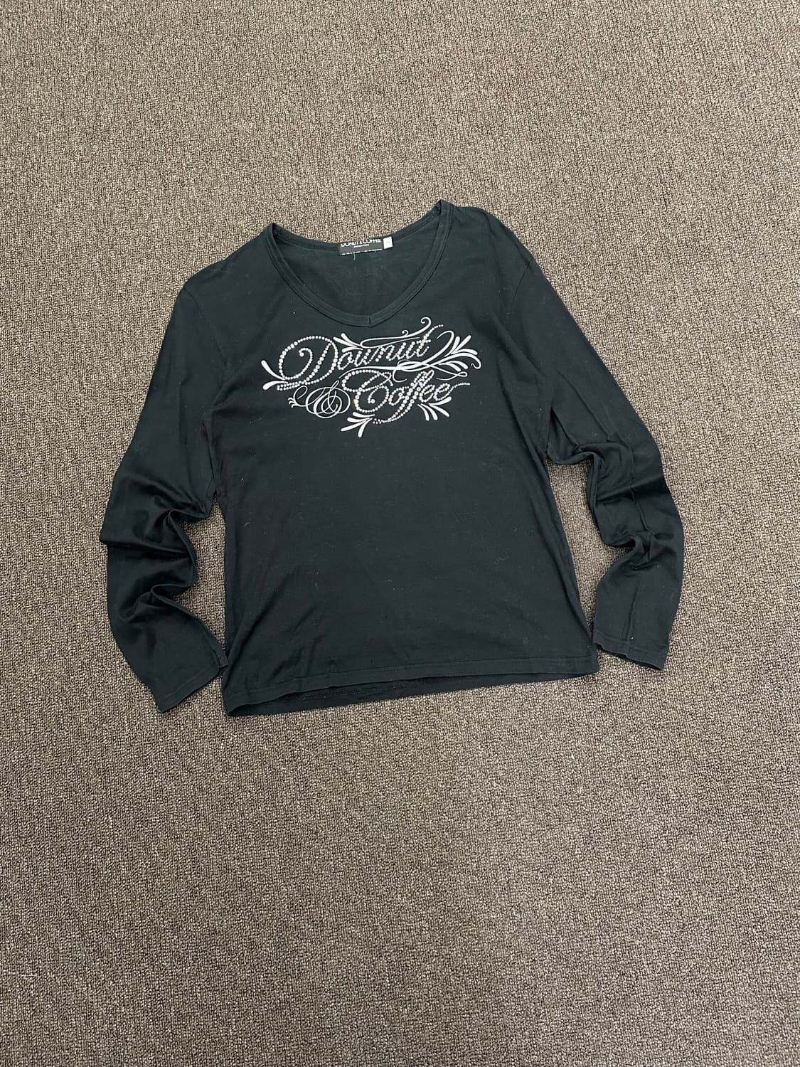 1)Japanese vintage 여성 v넥 비즈 디테일 롱슬리브 상품이미지1