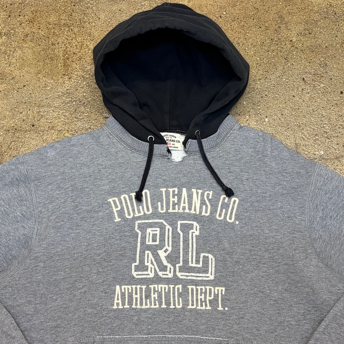 90s 미국 빈티지 폴로랄프로렌 폴로진 빅로고 후드티 상품이미지3