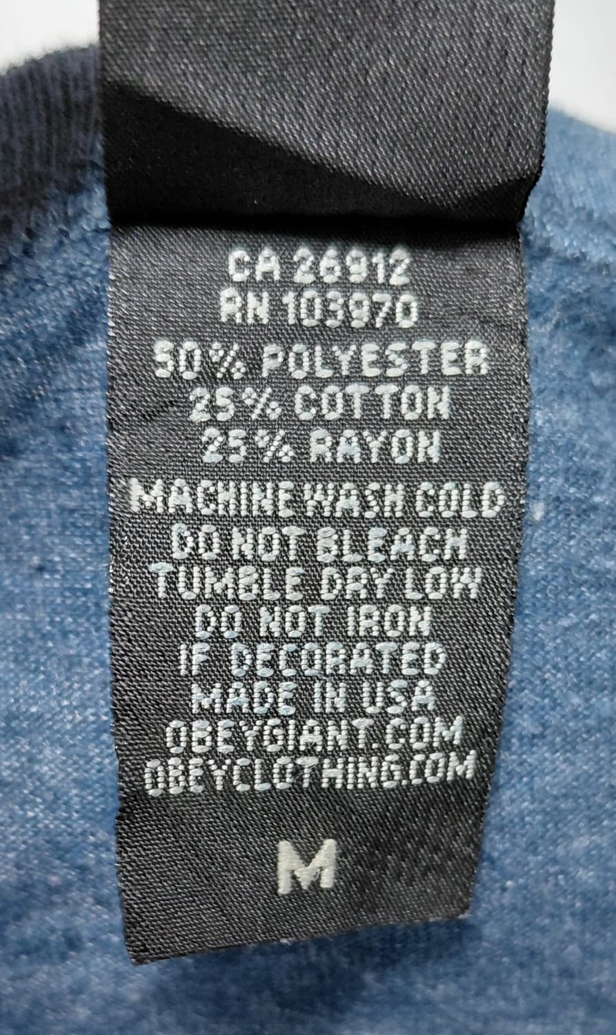 [S] 오베이(OBEY) USA제 트라이블렌드 그래픽 티셔츠 - 네이비 상품이미지6