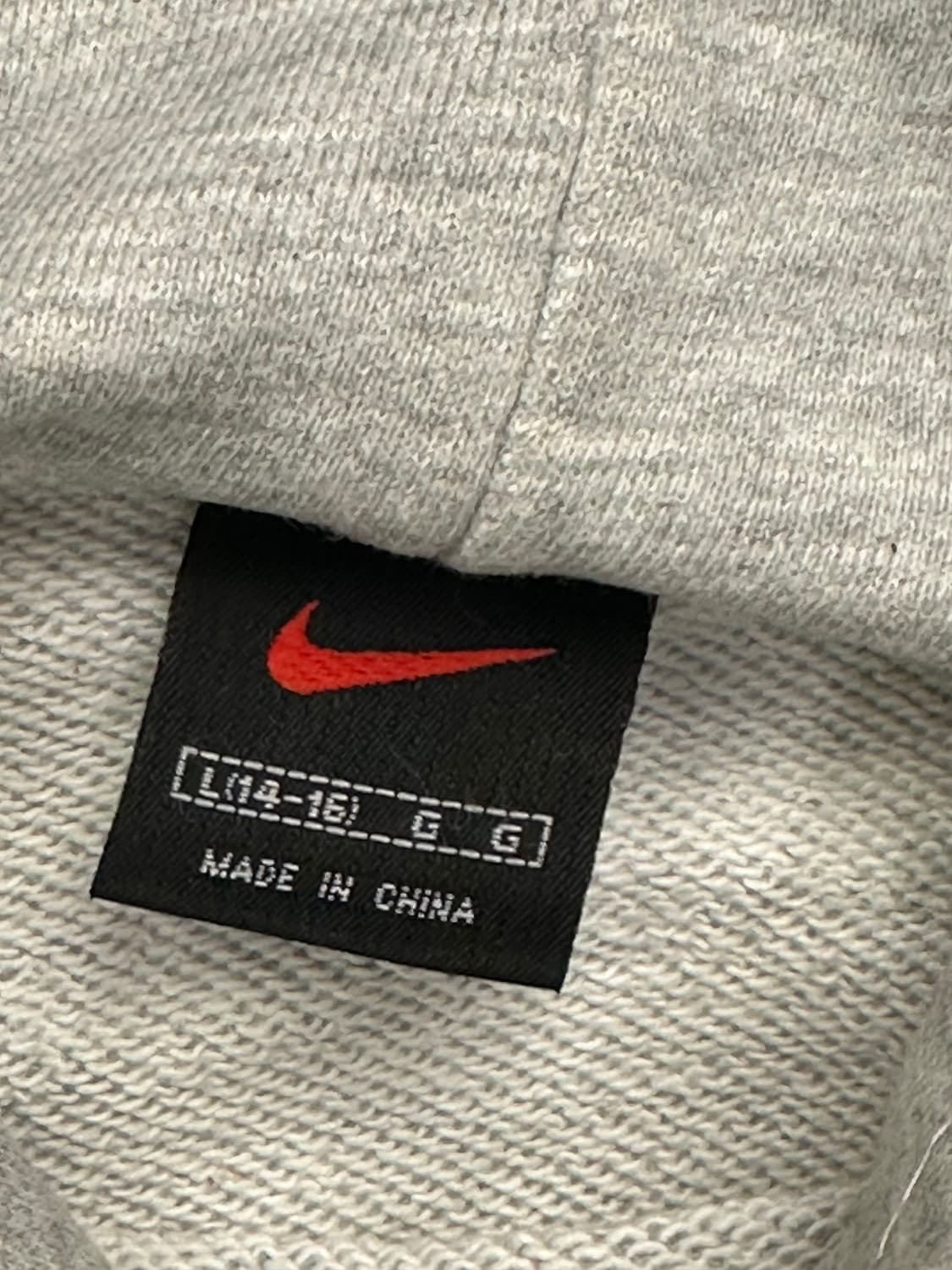 L)Nike 빈티지 센터 포켓 그레이 후디 상품이미지3