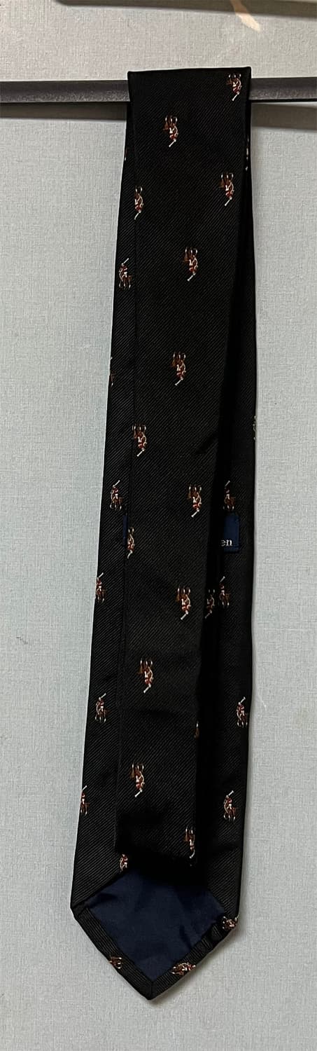 POLO 폴로 멀티포니 패턴 실크 넥타이 블랙 상품이미지3