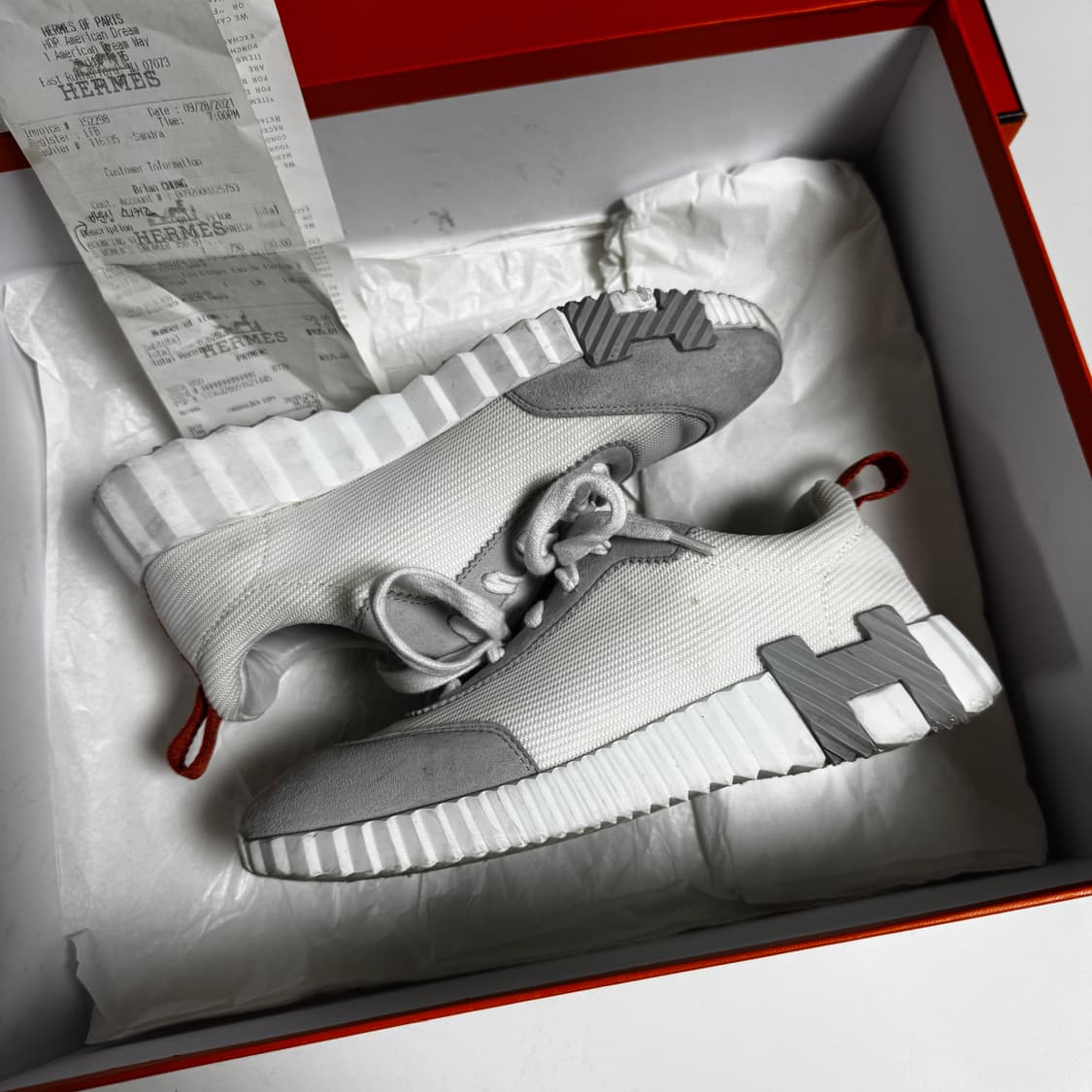 에르메스 바운싱 블랑 스웨이드 스니커즈 39 상품이미지1