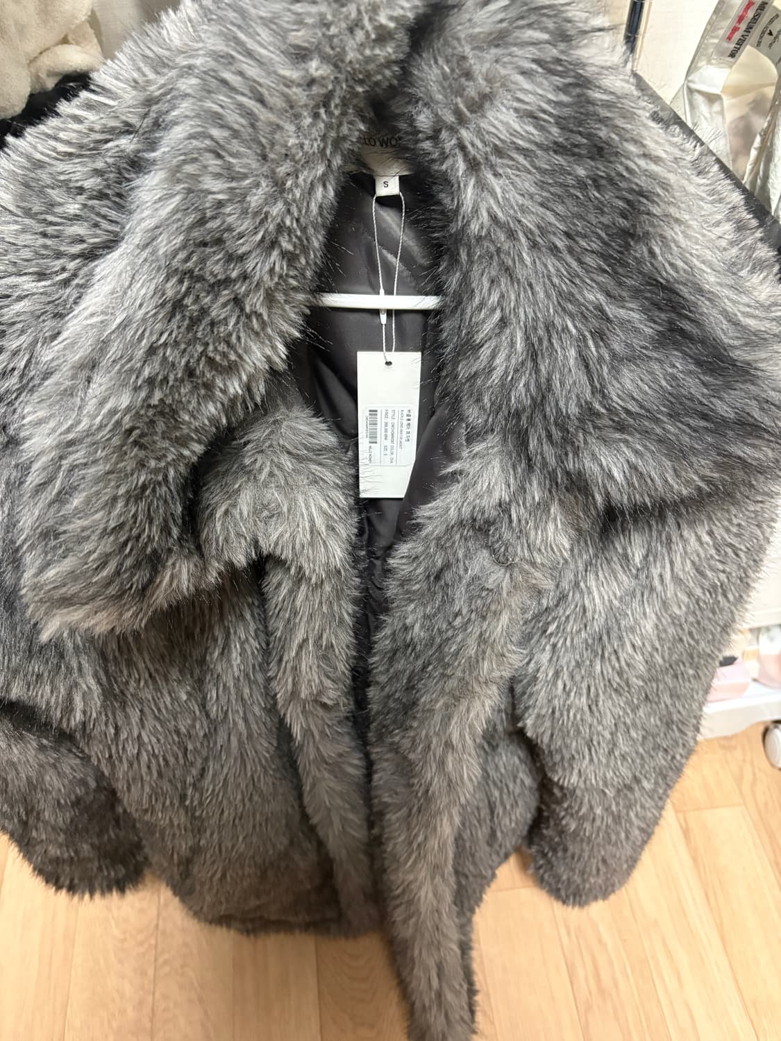 버클 롱 헤어 퍼자켓 상품이미지3