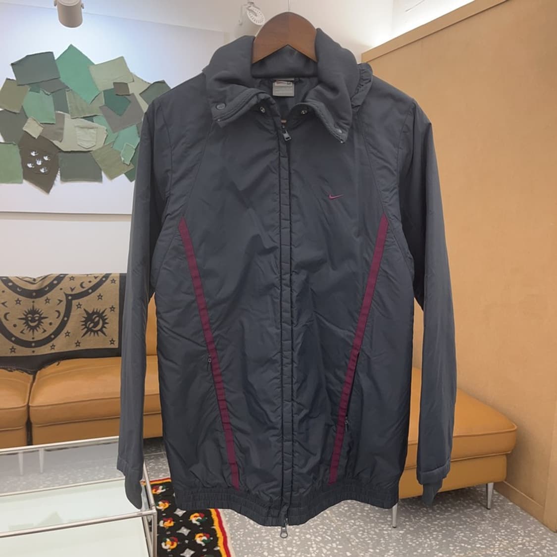 나이키 올드스쿨 빈티지 크로스배색 바람막이 자켓 M C07310 상품이미지3