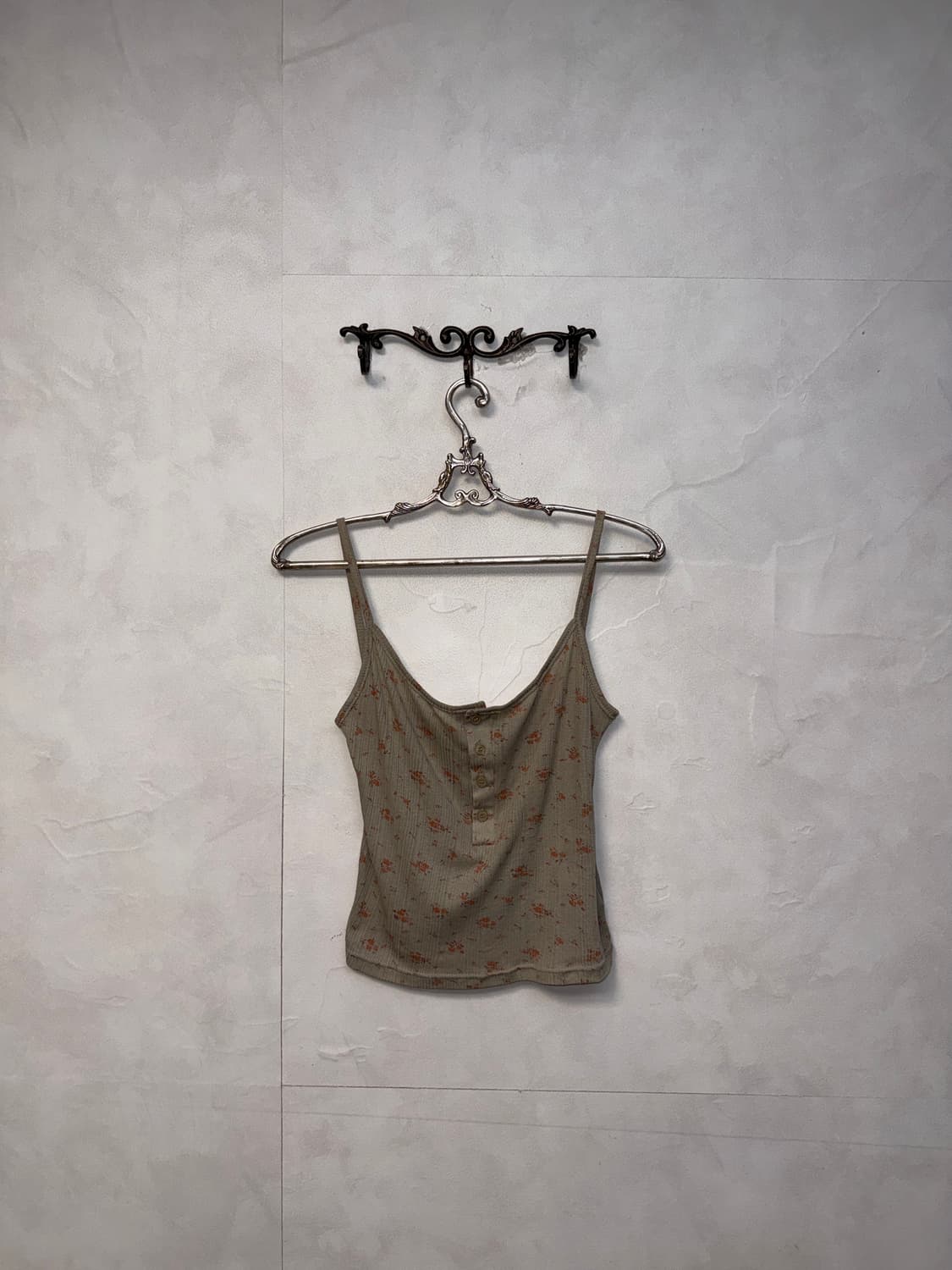 Ash orange floral sleeveless  상품이미지3