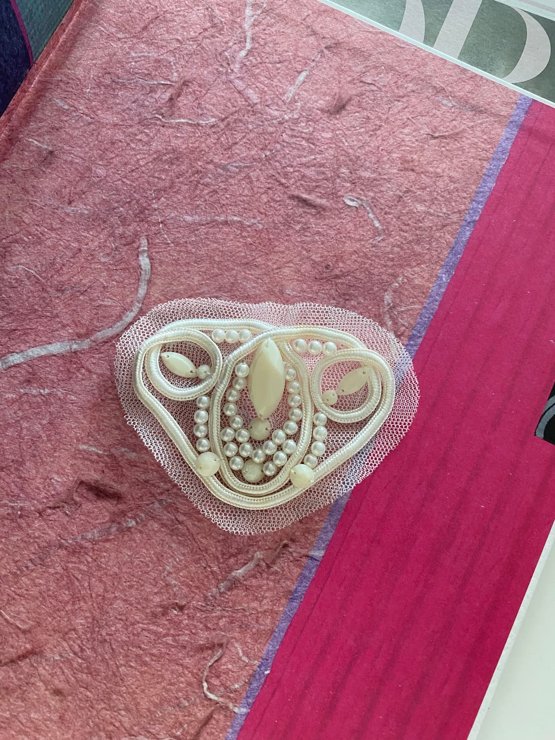 일본수입 레이스 빈티지 브로치 상품이미지1