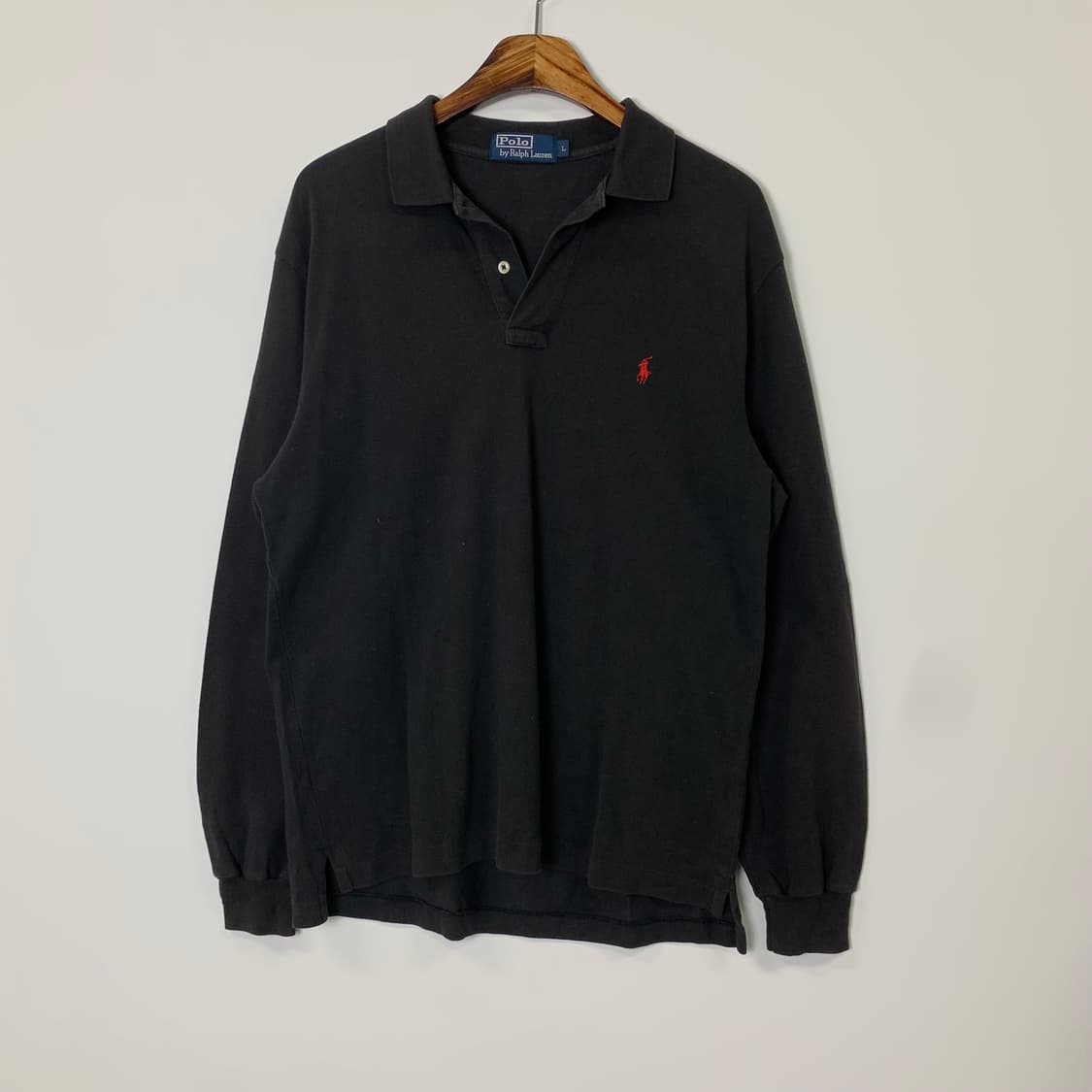 폴로 랄프로렌 신형 블랙 긴팔 카라 티셔츠 상품이미지2