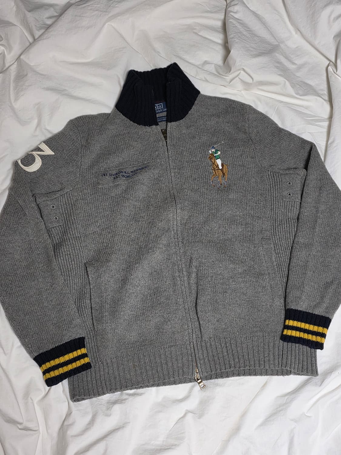 폴로 빅포니 램스울 투웨이 니트집업 상품이미지1