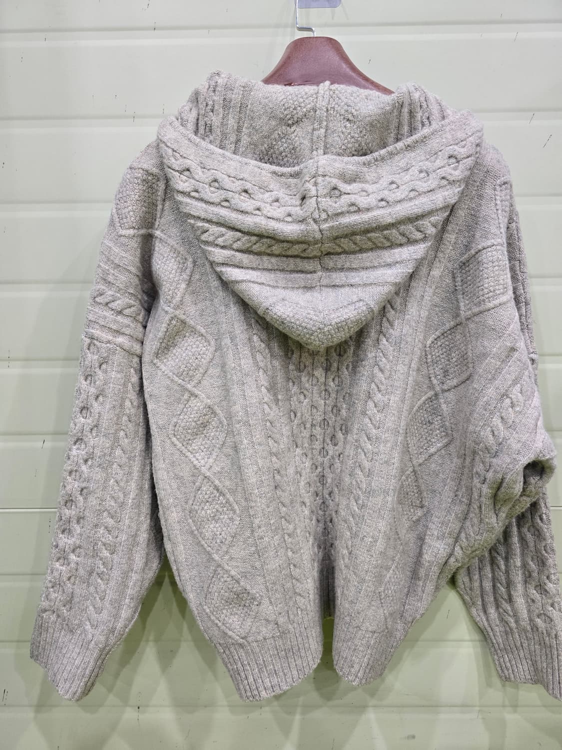 라퍼지스토어 케이블 후드 니트 집업 M 상품이미지6