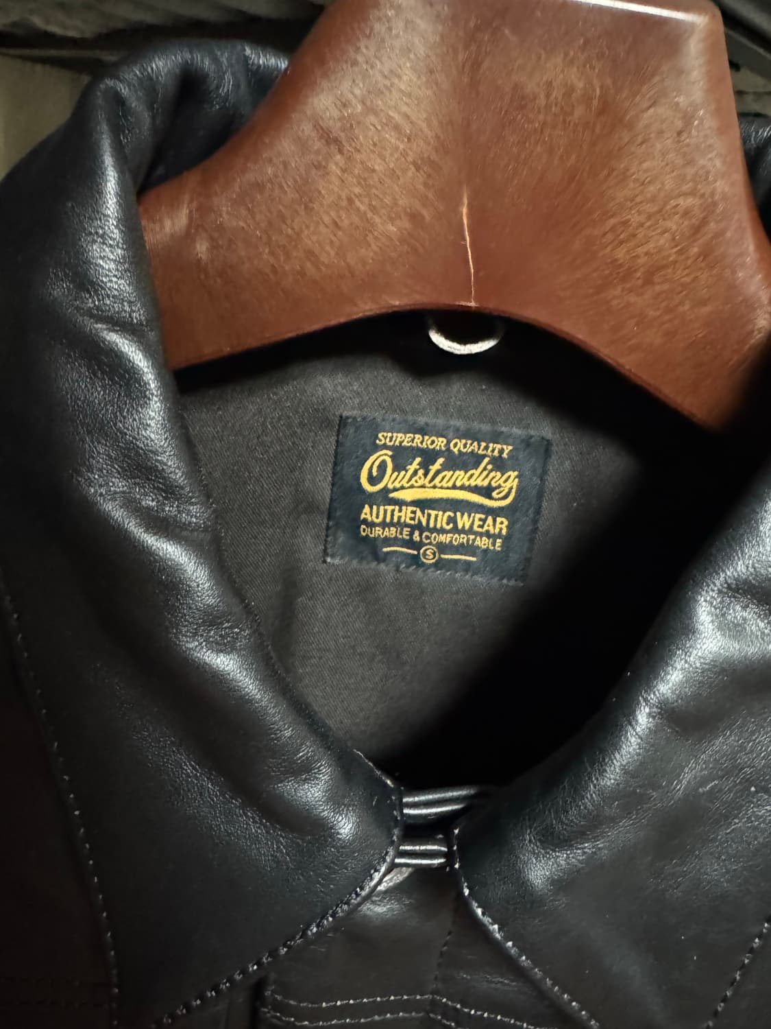 아웃스탠딩 차심 티코어 대전판 1세대 가죽자켓 S 새상품 상품이미지3