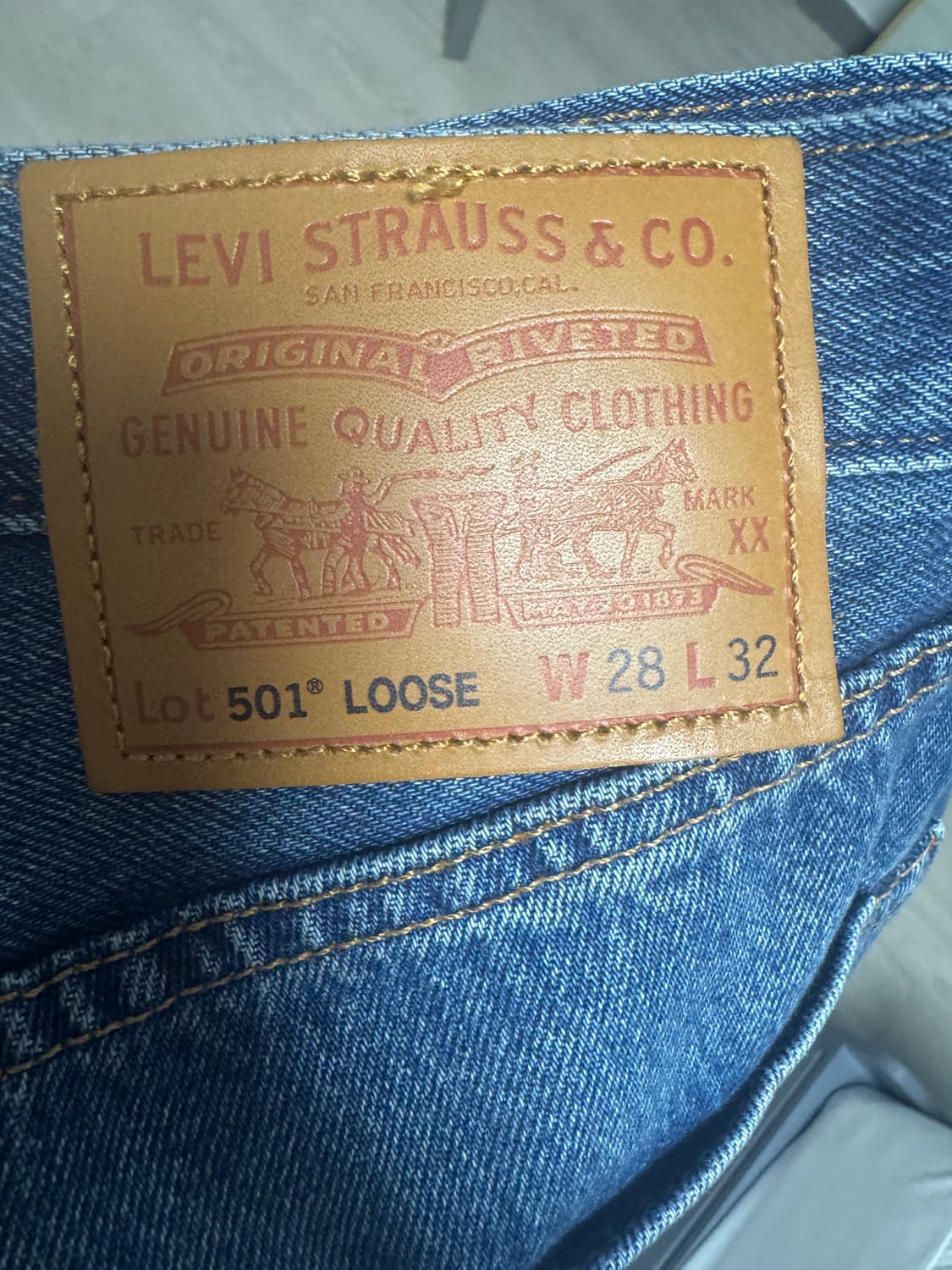 리바이스 501 루즈핏 진 28/32 상품이미지4