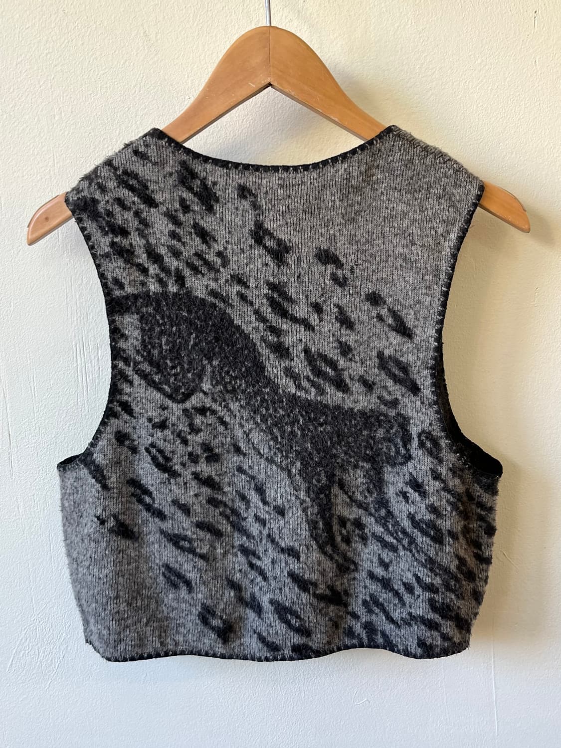 Japan vtg 호피 앙고라 베스트 상품이미지2