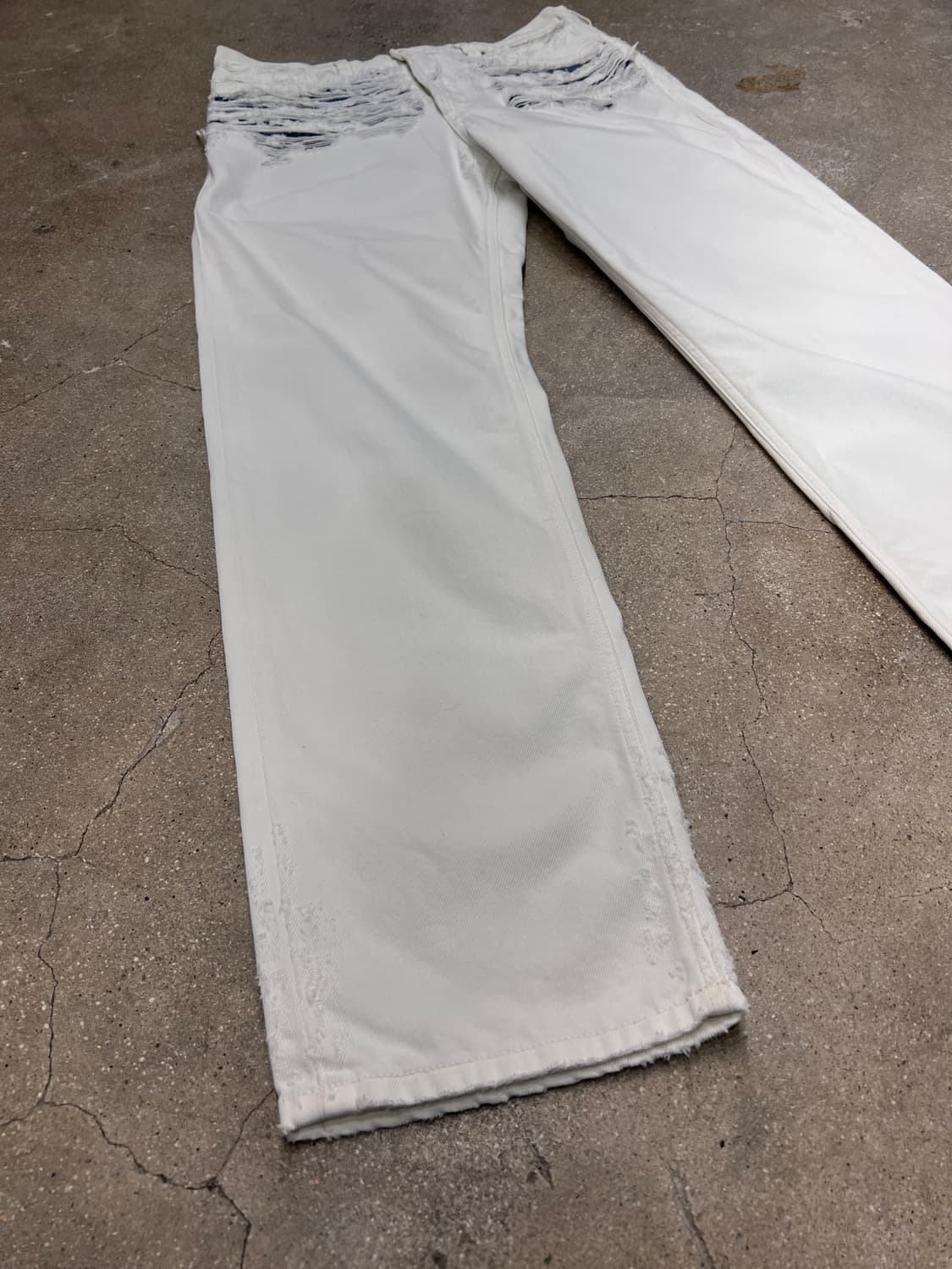 디젤 디스트레스 화이트 데님 상품이미지3