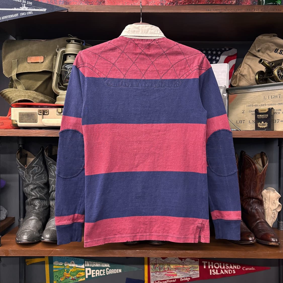 90s 랄프로렌 럭비라인 스트라이프 크레스트 패치 럭비티 N373 상품이미지2