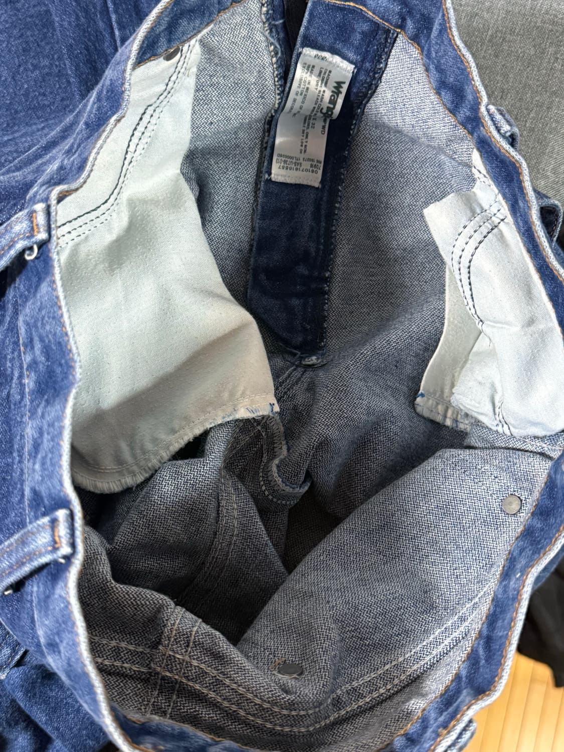 Wrangler 936PWD 진청 데님팬츠 스트레이트핏 (32x32) 상품이미지4