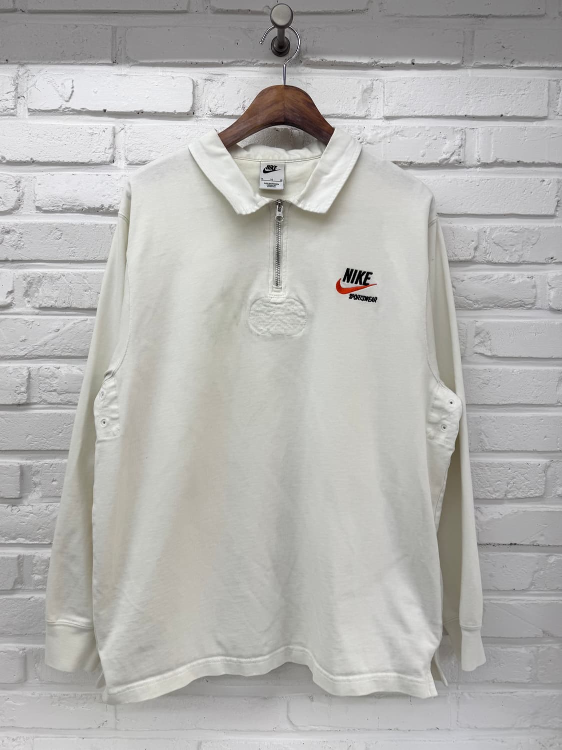 나이키 화이트 반집업 카라티 상품이미지3