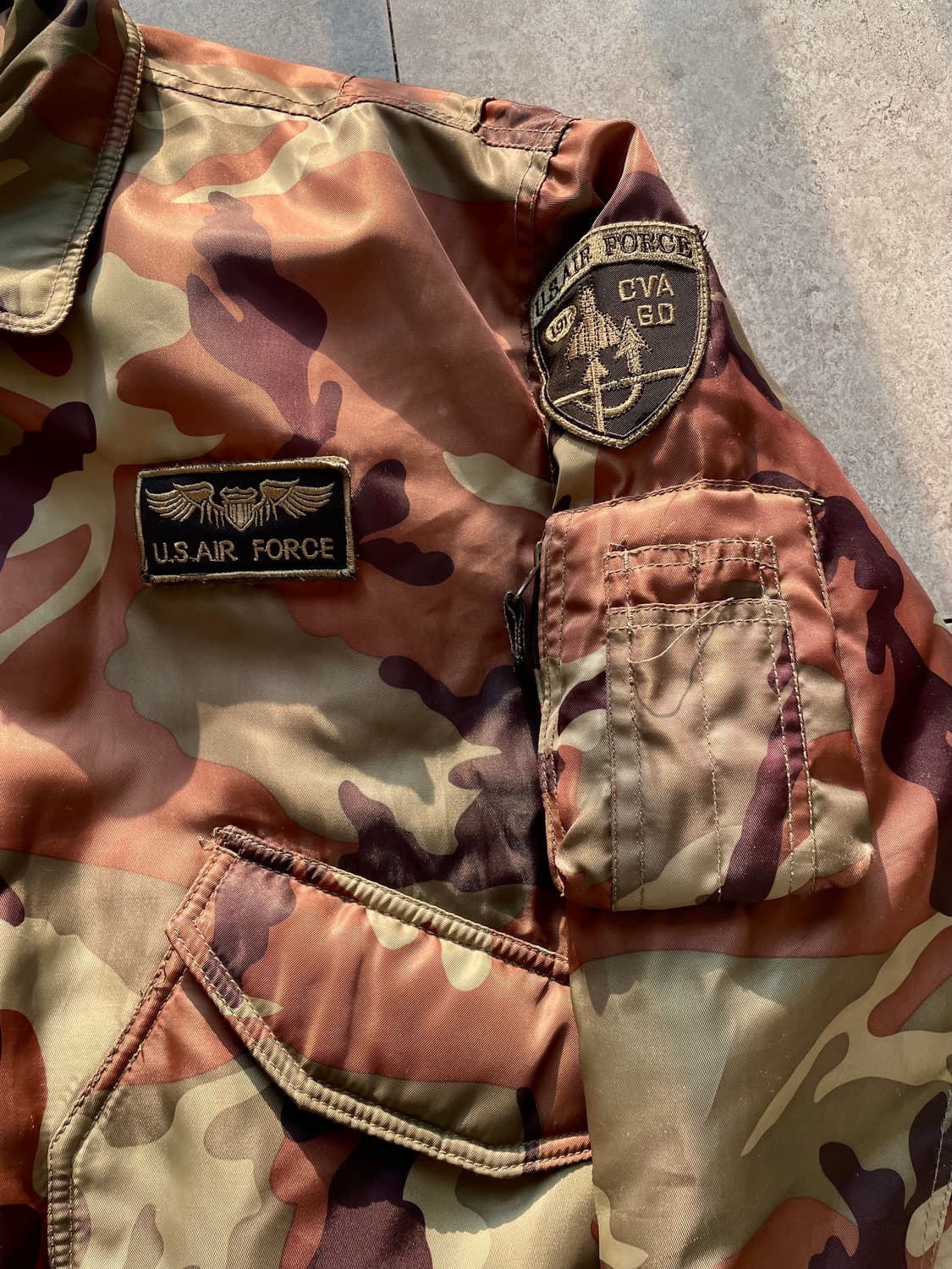 US Air Force  ma-2 카모플라쥬 플라이트 자켓 상품이미지5