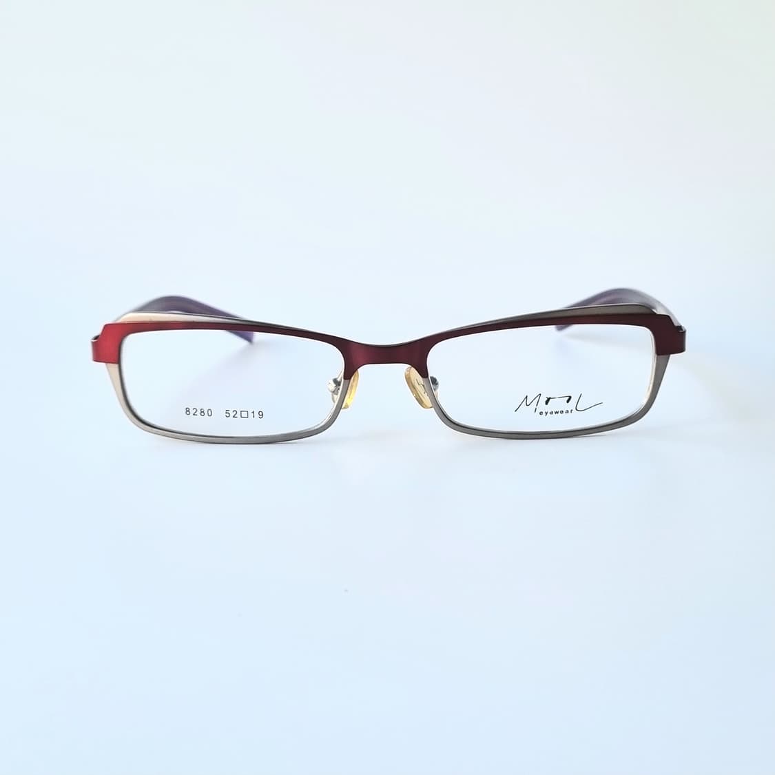 데드스탁  긱시크 사각 레드&실버 투톤 안경테 349 상품이미지1