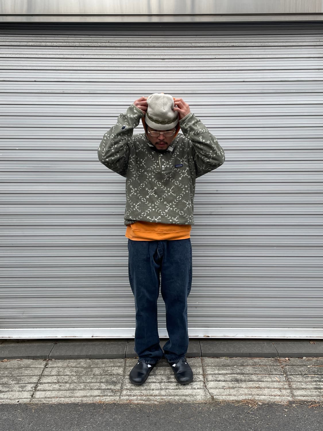 90s Patagonia Sage Green Synchilla SnapT 상품이미지2