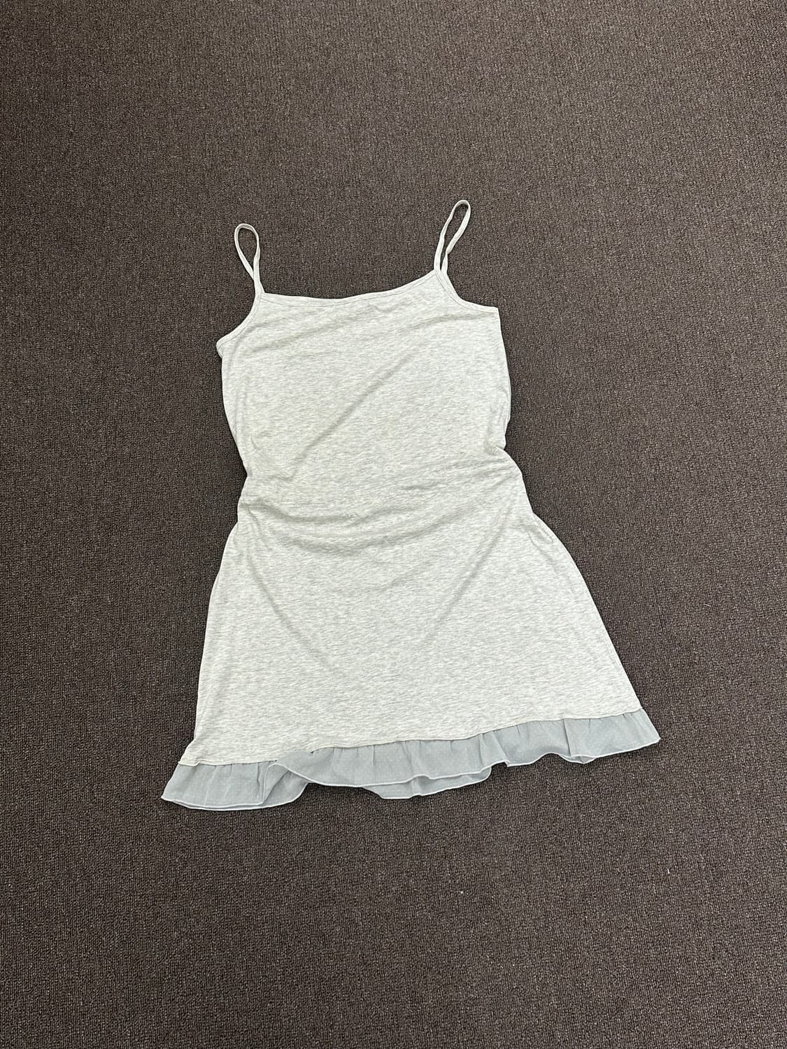 11)EASTBOY vintage 레이스 디테일 그레이 나시 원피스 상품이미지5