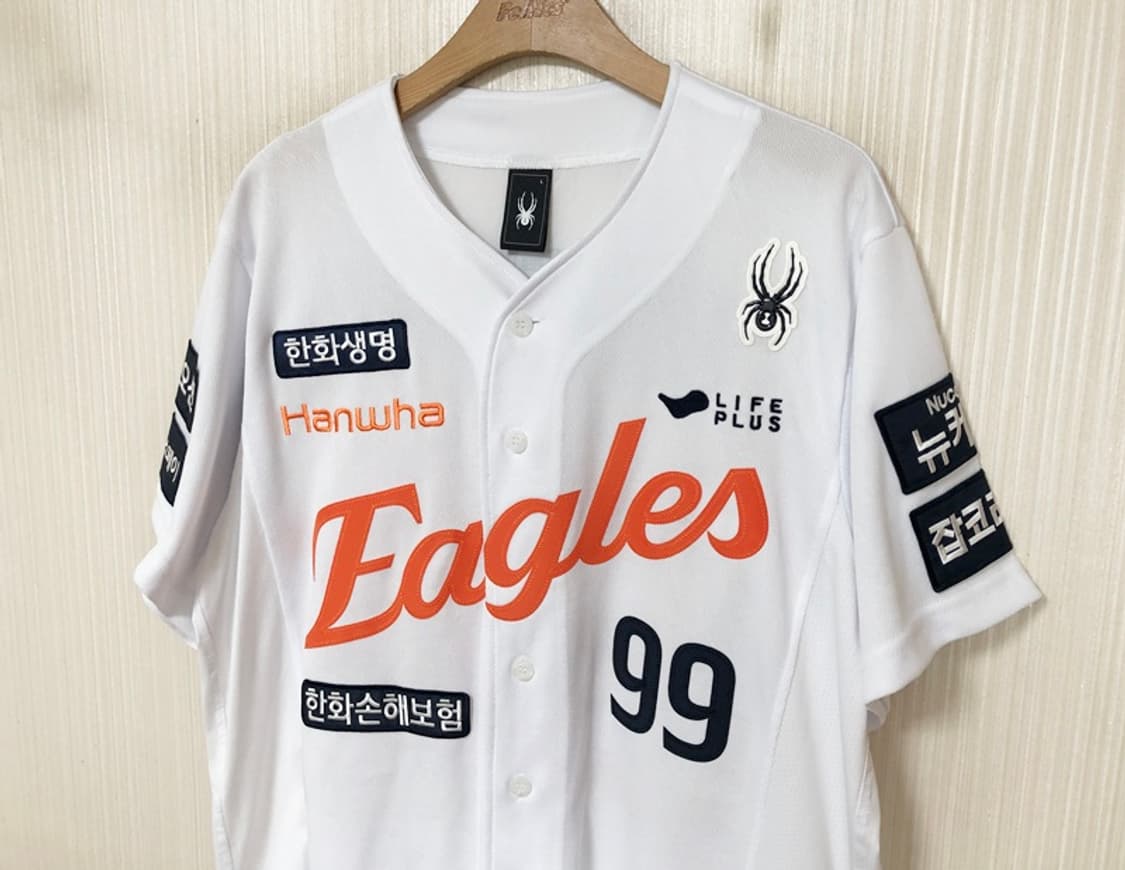 KBO 스파이더 한화이글스 25시즌 어센틱 홈유니폼 L #99 류현진 상품이미지6