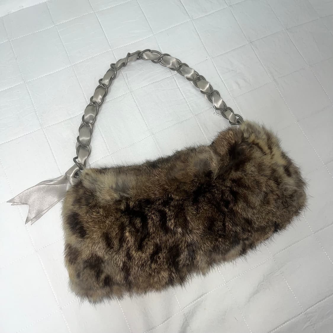 leopard real fur gya-ru hand bag 상품이미지3
