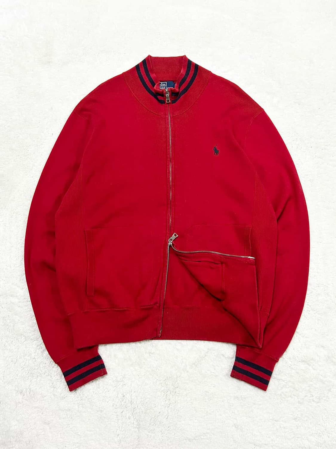 폴로 투웨이 레드 니트집업 상품이미지6