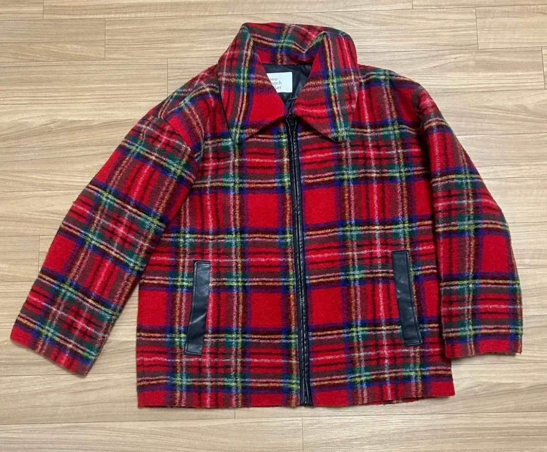 투머치토커 타탄체크 코트 상품이미지9