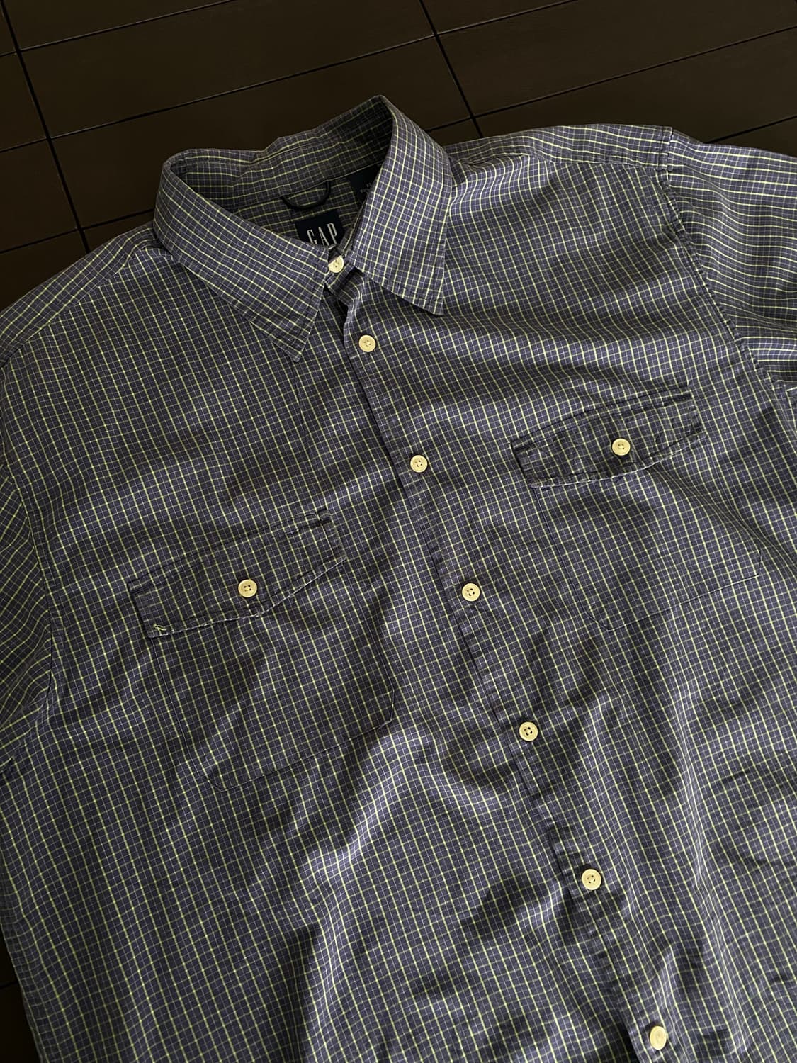 (XL) 올드갭 체크 반팔 셔츠 상품이미지3