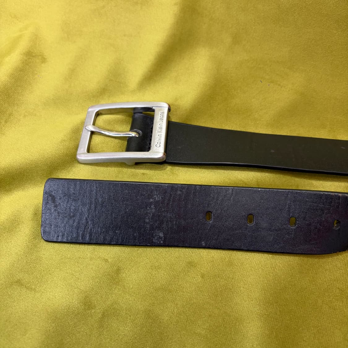 캘빈클라인 사각버클 리얼 레더 벨트 상품이미지3