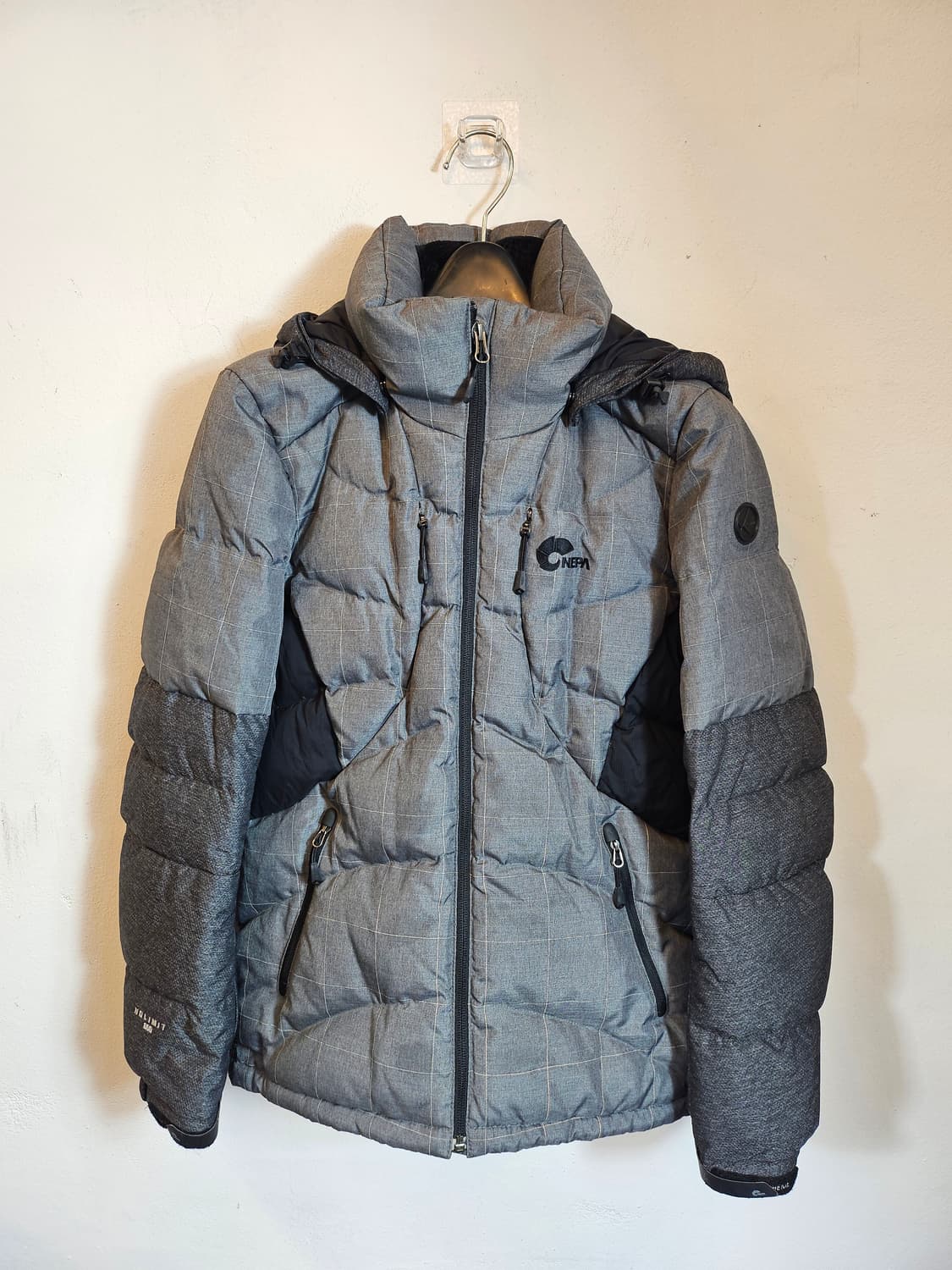 네파 그레이체크 프리미엄 구스패딩 90 S 상품이미지1