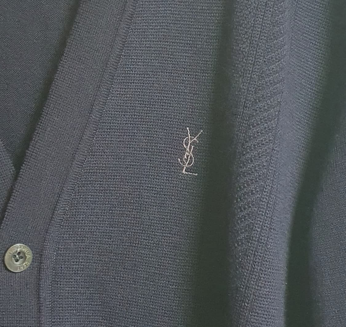 🧶 입생로랑 YSL 빈티지 울 가디건 네이비 95 상품이미지4