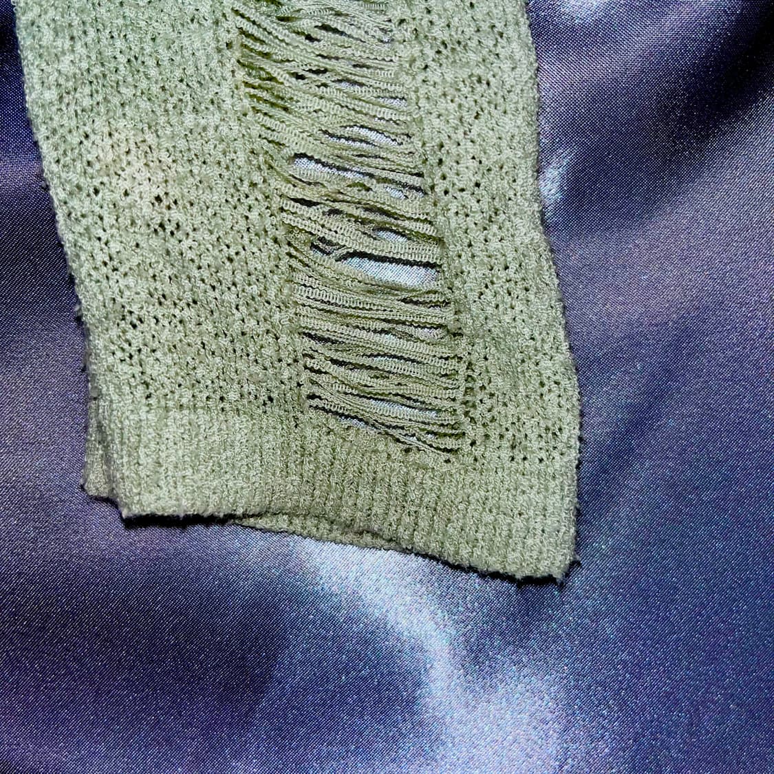 Vintage Mint knit 민트 그물 니트 상품이미지4