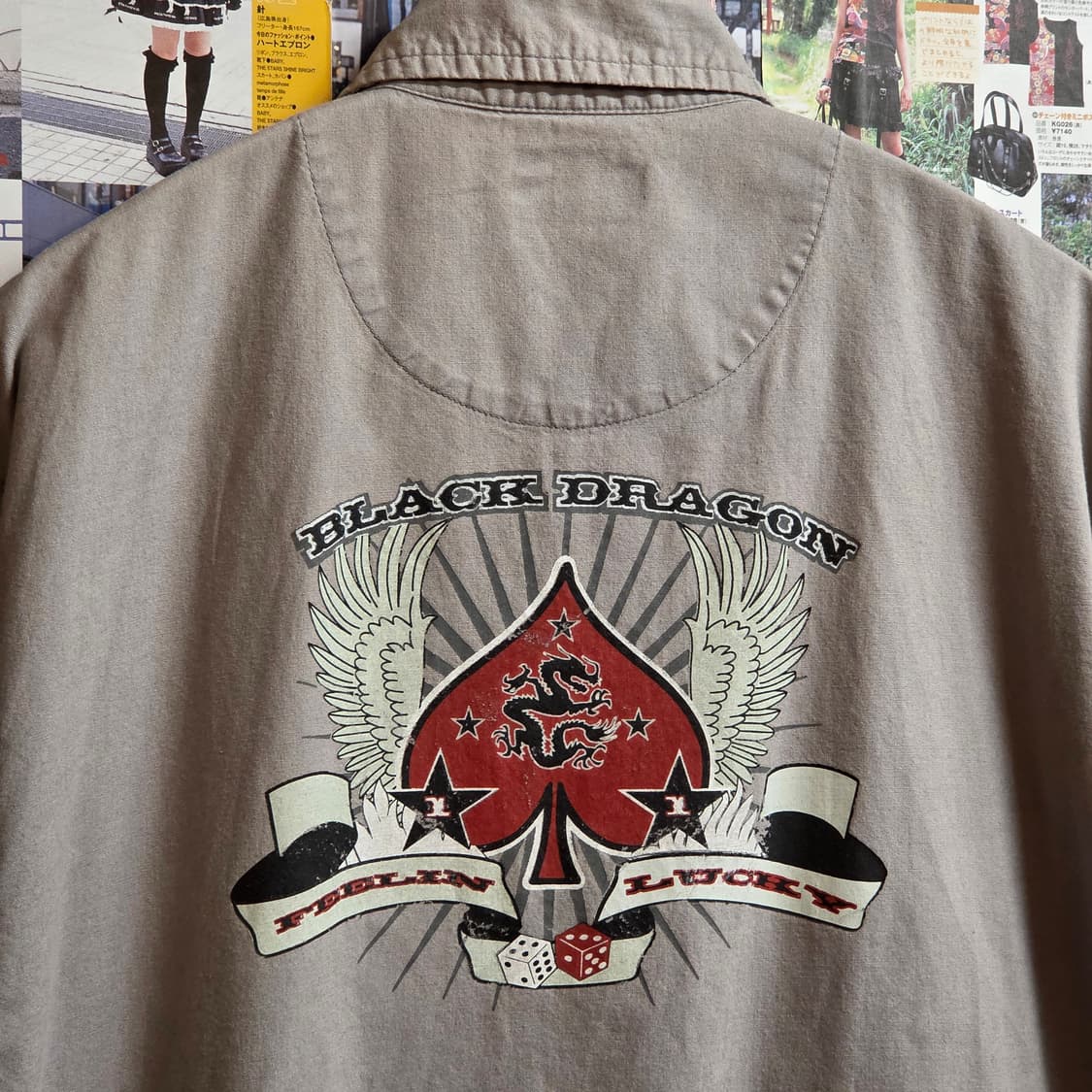 빈티지 빅 프린팅 올드스쿨 반팔 셔츠 상품이미지3