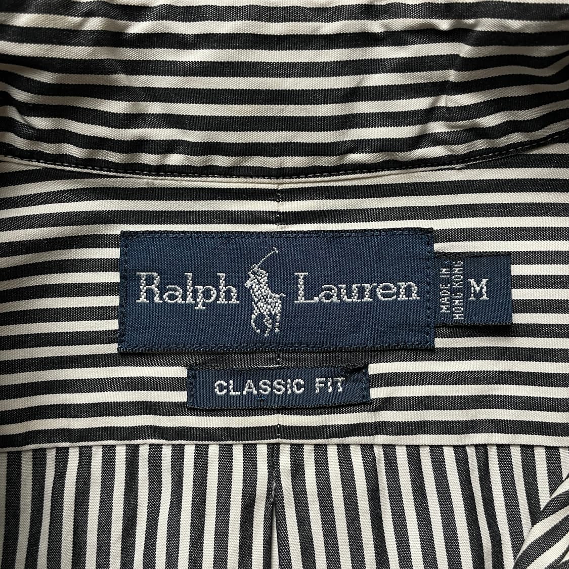 RALPH LAUREN 랄프로렌 빈티지 블랙 스트라이프 코튼 셔츠 상품이미지9