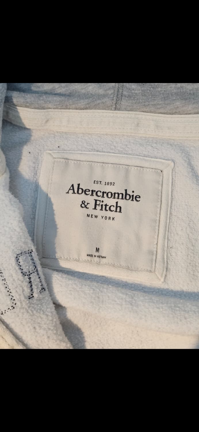 아베크롬비 슬림핏 후드집업 화이트 M 상품이미지2