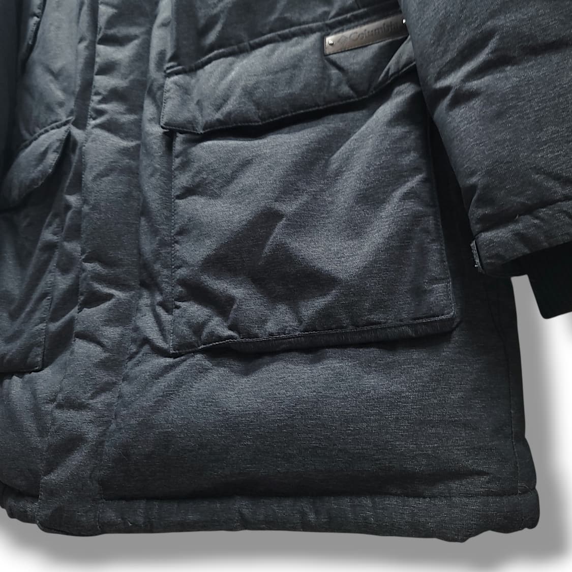 [XL] 컬럼비아 그레이 후드 헤비 덕 다운 야상 패딩 상품이미지6