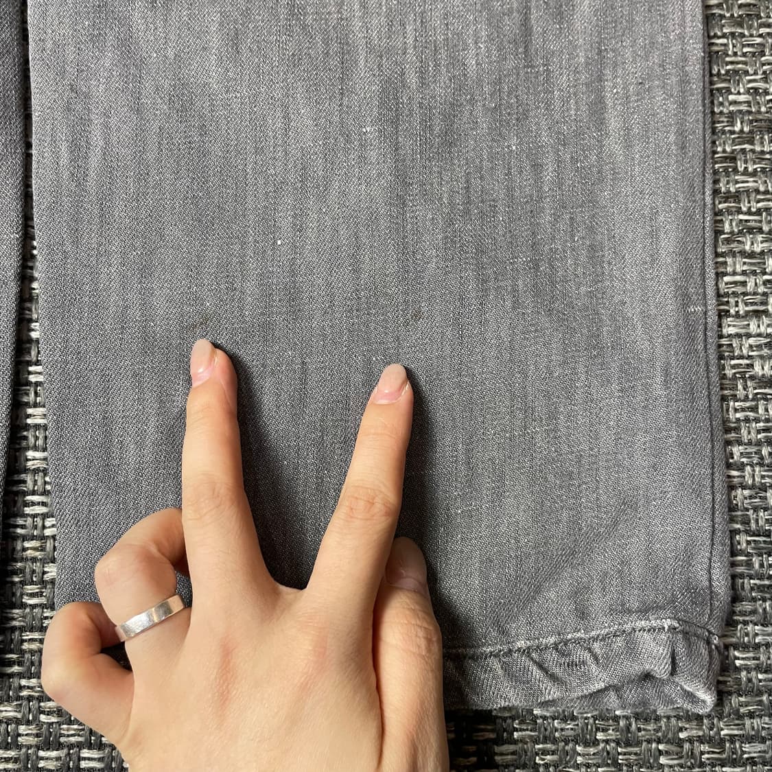 (32) 아르마니 꼴레지오니 그레이 데님 슬림핏 코튼 팬츠 상품이미지7