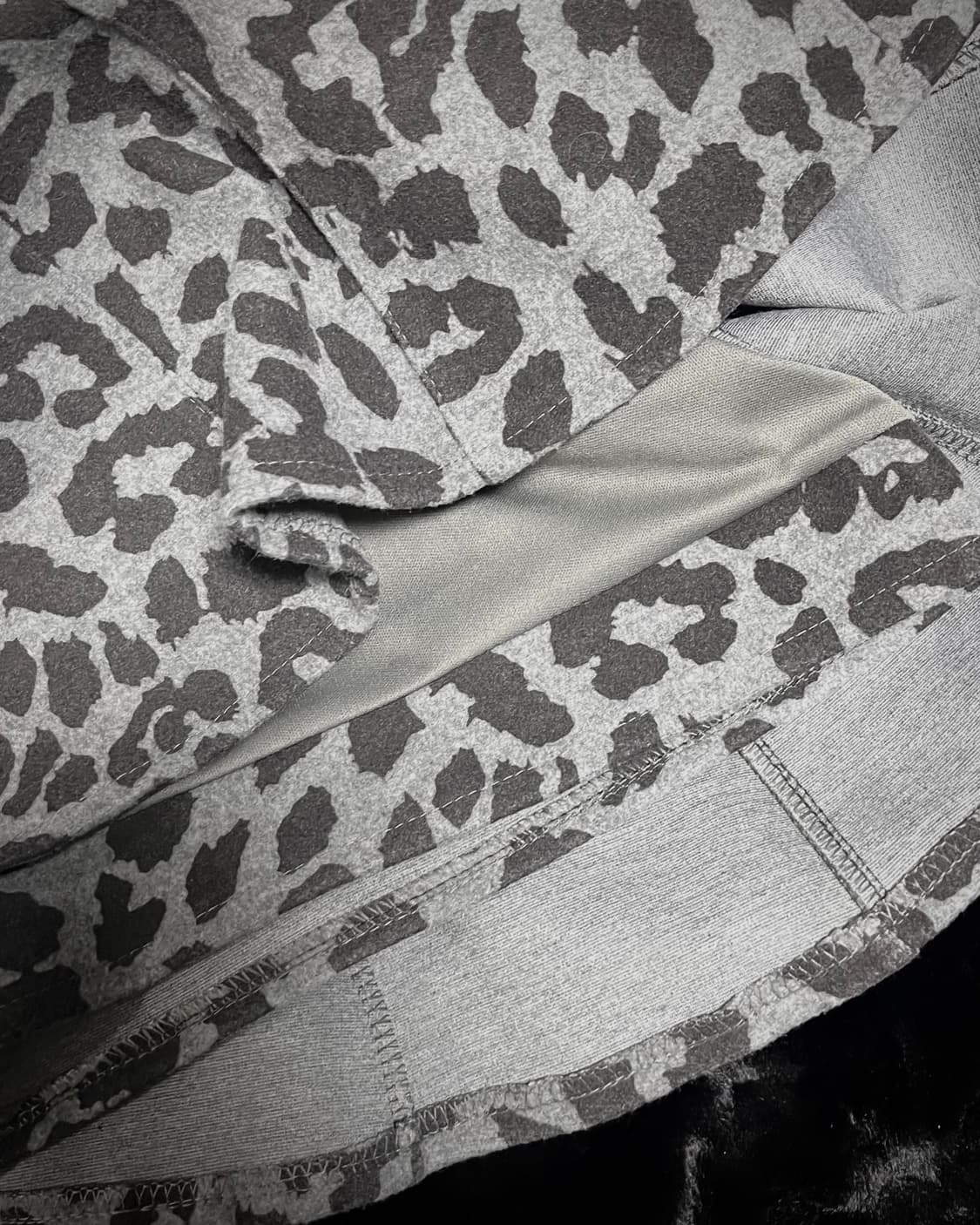 갸루 회색 호피 스커트 상품이미지6