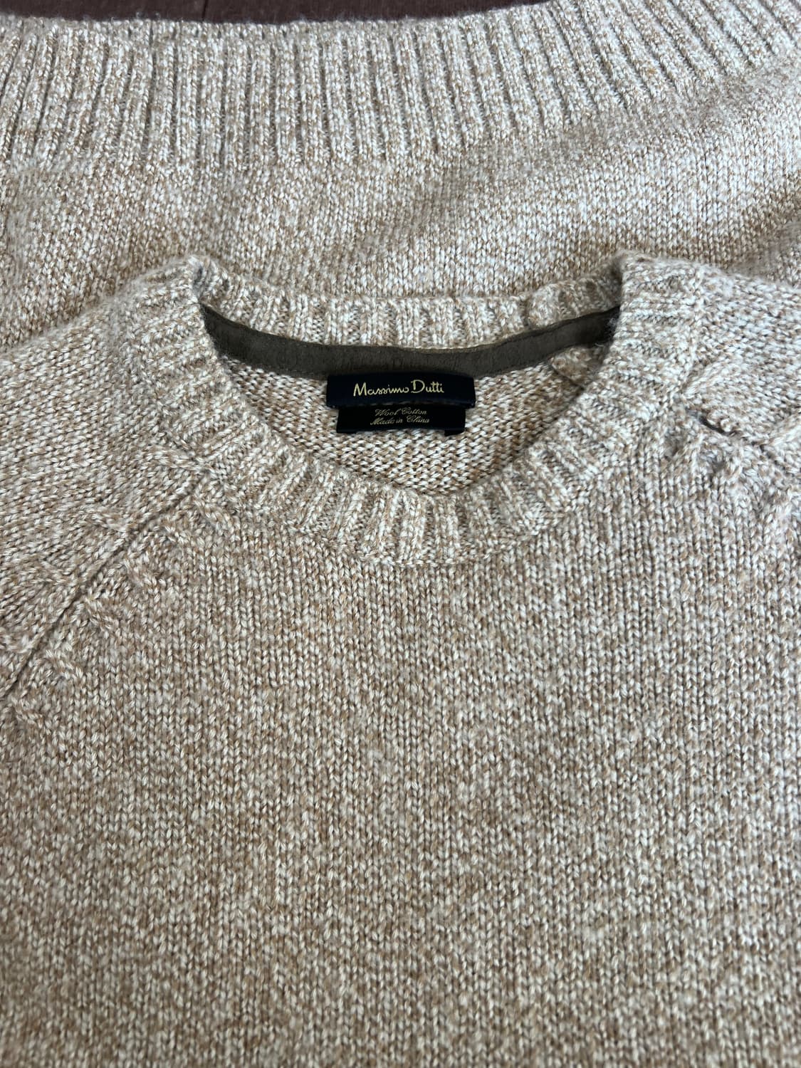 마시모두띠 남성보카시베이지 니트티셔츠 라운드니트 상품이미지5