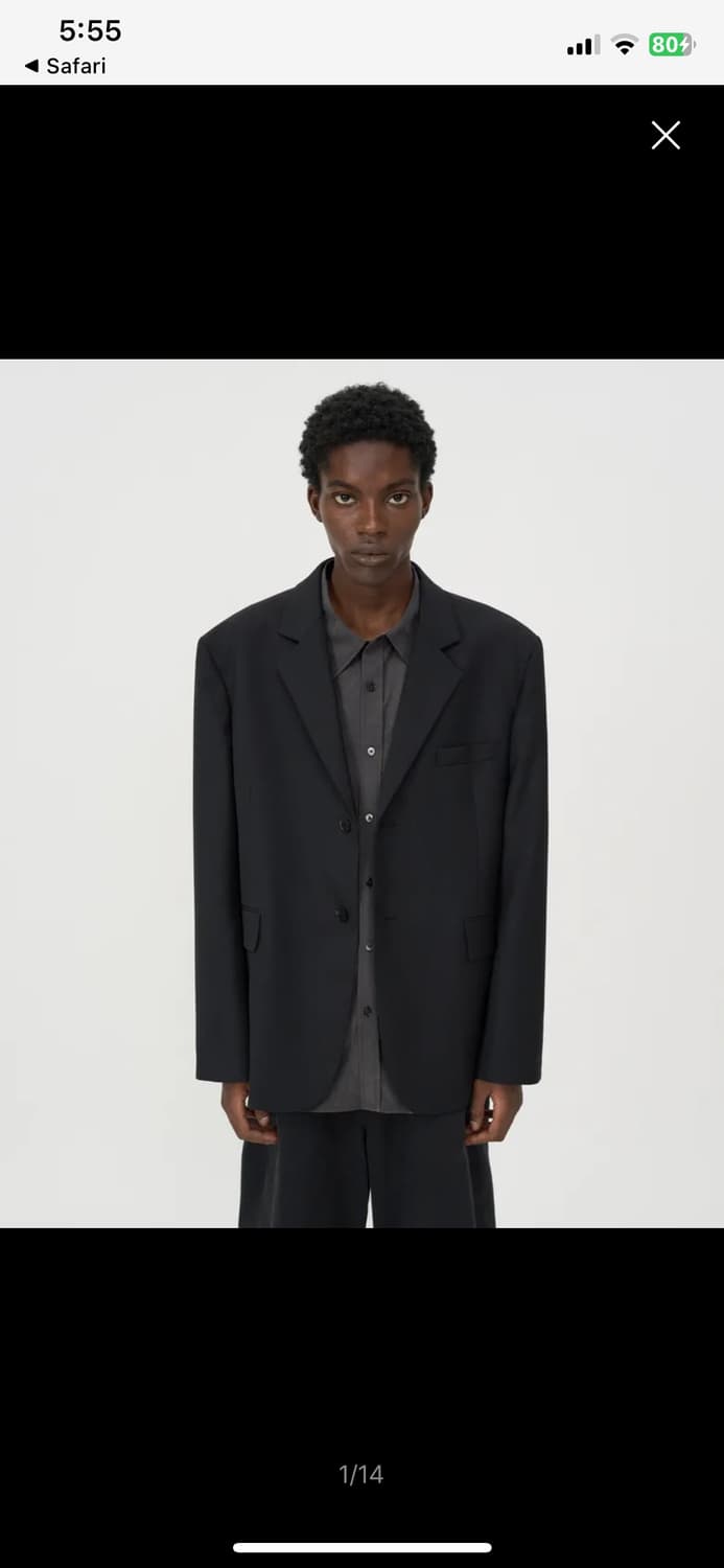 인사일런스 오버사이즈 울 블레이저 [BLACK] 상품이미지1