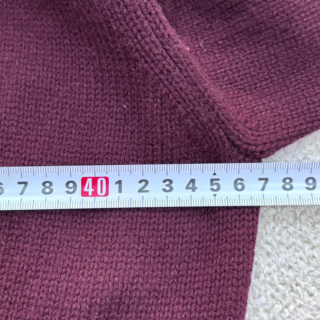 F 한섬시스템 버건디 가디건 자켓 0407E1 상품이미지7