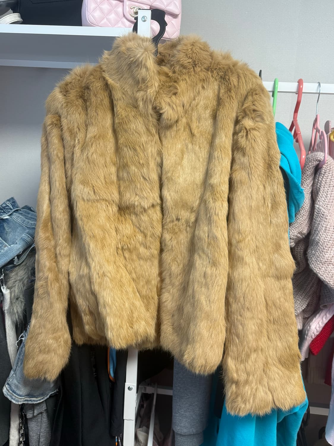 갈색 퍼자켓 상품이미지1