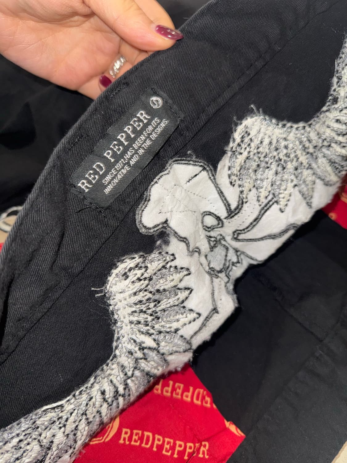 레드 페퍼 red pepper 백 자수 디테일 팬츠 상품이미지7