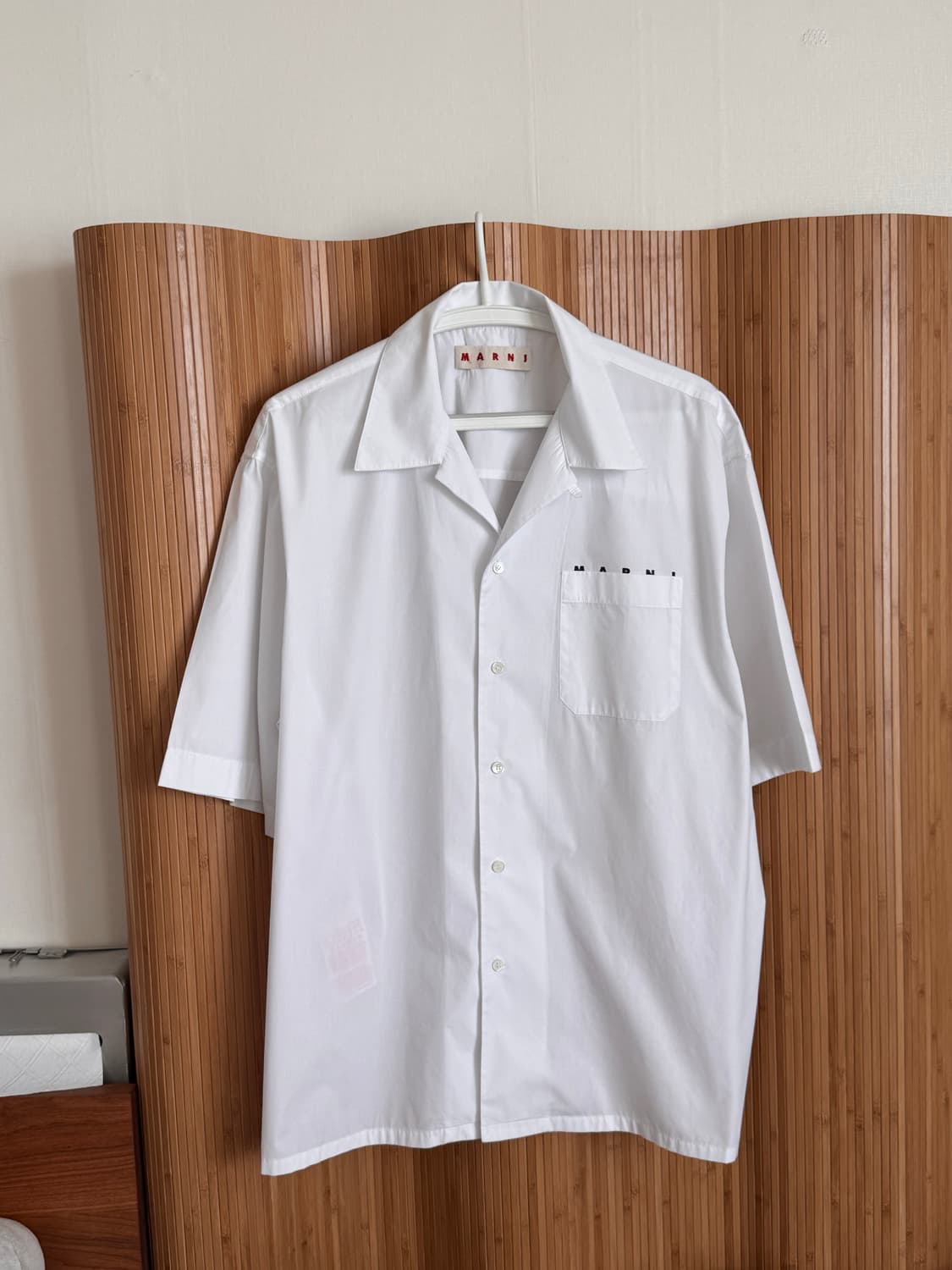 마르니 Hidden Logo Bowling Shirt White 52 상품이미지5