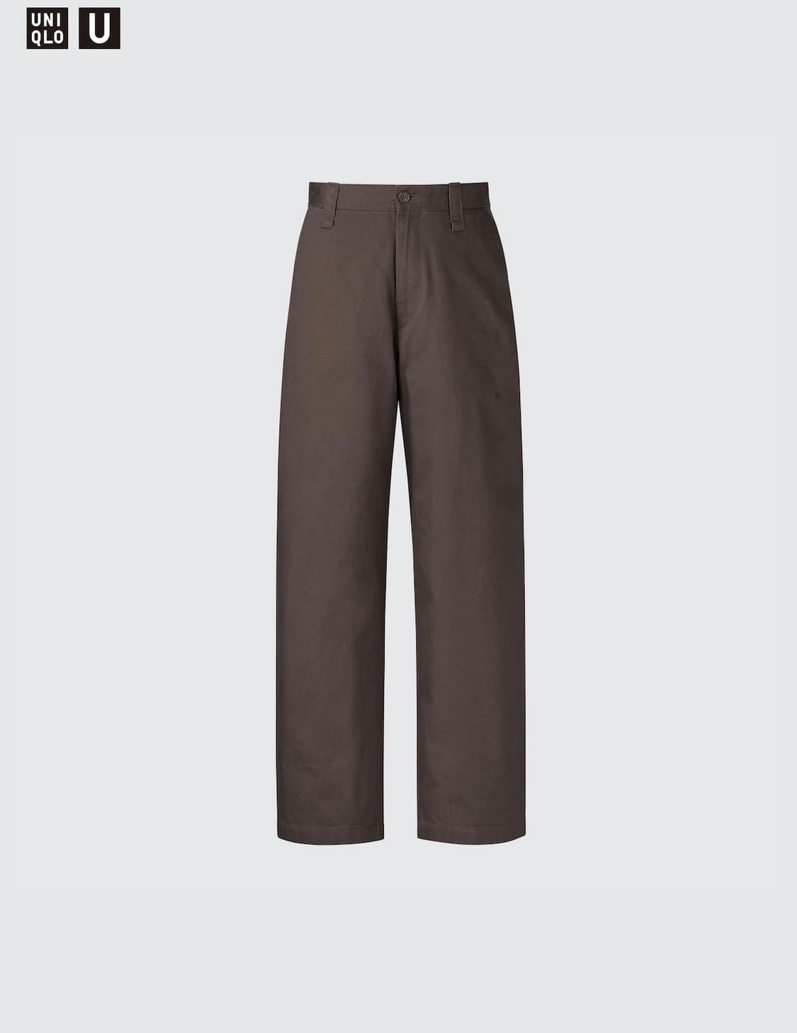 유니클로 U 와이드핏 치노 팬츠 다크 브라운 상품이미지1