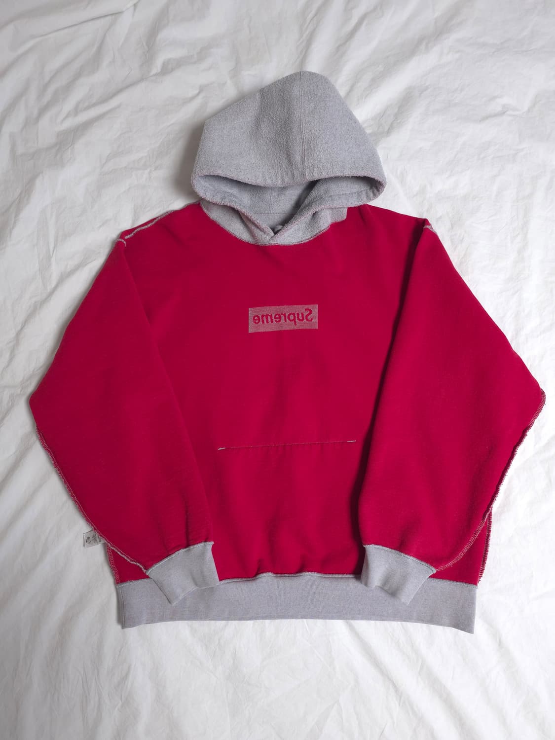 [XXL] 슈프림 23SS 인사이드 아웃 박스로고 후드 그레이 상품이미지3