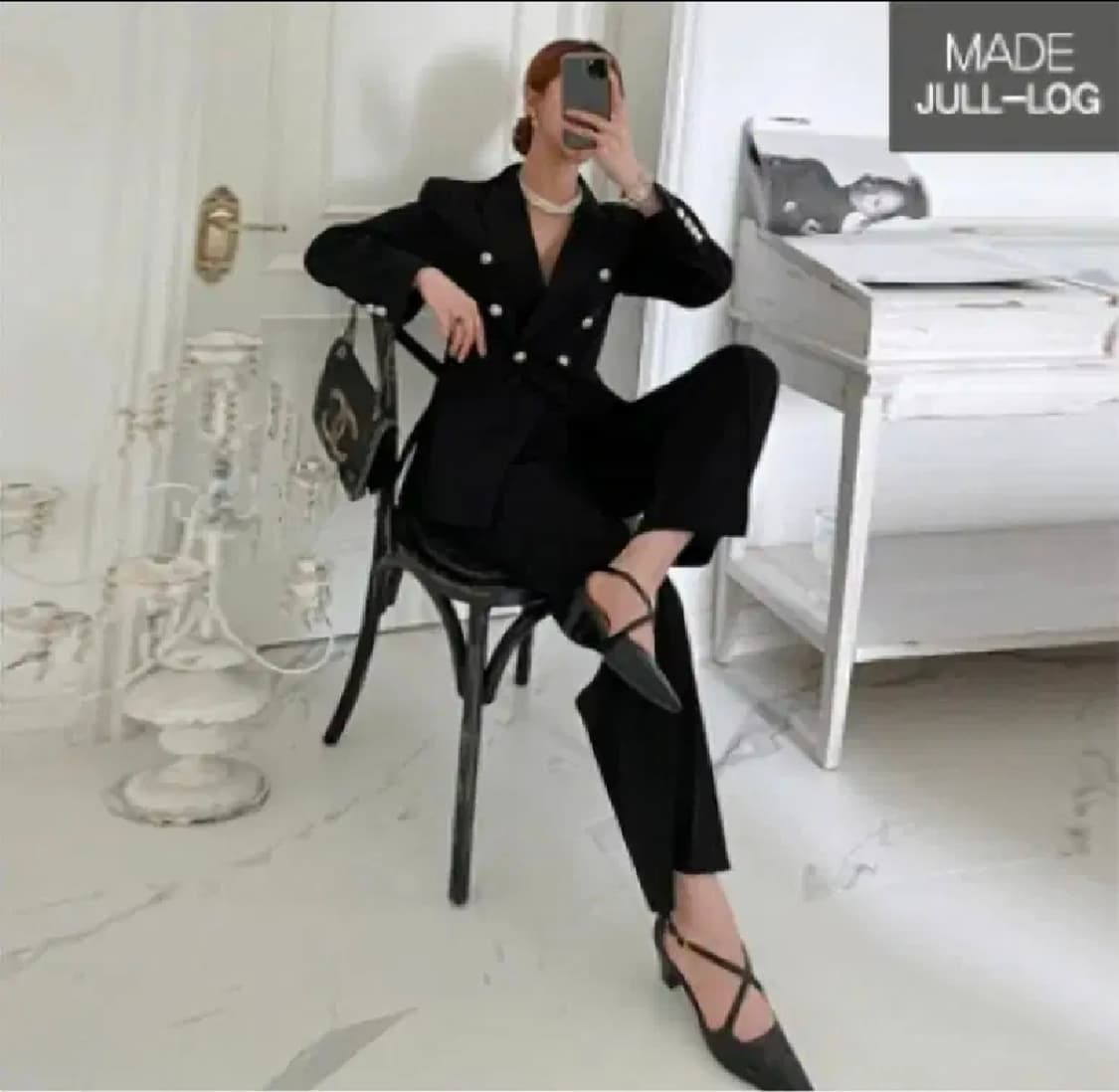 줄로그JULLLOG 더블 자켓(블랙) 상품이미지3